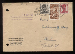 Saar 1950 Saarbrucken 2 Business Cover__(8742) - Cartas & Documentos