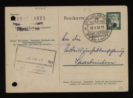 Saar 1950 Ottweiler Special Cancellation Stationery Card__(9995) - Cartas & Documentos