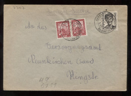 Saar 1950 Hargard Cover To Neunkirchen__(8707) - Brieven En Documenten