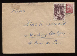 Saar 1950 Ensheim Cover To France__(8743) - Cartas & Documentos