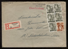 Saar 1947 Völklingen Registered Cover To Neuenkirchen__(8819) - Briefe U. Dokumente