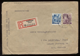 Saar 1947 Völklingen Registered Cover To Blemberg__(8839) - Storia Postale