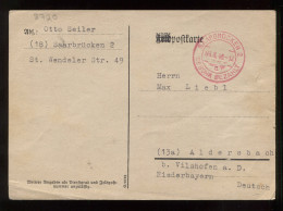 Saar 1946 Saarbrucken 2 Feldpostkarte__(8720) - Brieven En Documenten