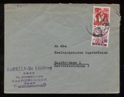 Saar 1948 Saarbrucken Overprint Stamps Cover__(8615) - Lettres & Documents