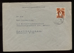 Saar 1947 Cover To Saarbrucken__(8578) - Briefe U. Dokumente