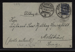 Russia 1914 10k Blue Cover To Sweden__(9851) - Briefe U. Dokumente