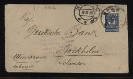 Russia 1910's 10k Blue Cover To Sweden__(9852) - Cartas & Documentos