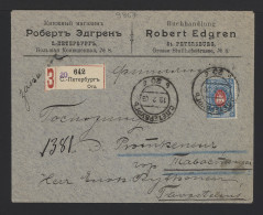 Russia 1909 14k Registered Cover To Finland__(9867) - Briefe U. Dokumente