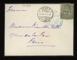 Switzerland 1877 Vevey Mourning Cover To France__(10129) - Covers & Documents