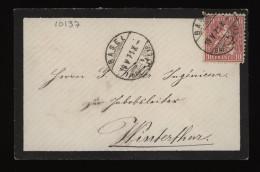 Switzerland 1871 Basel Mourning Cover To Winterthur__(10137) - Covers & Documents