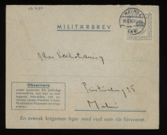 Sweden 1943 Malmö Militärbrev__(10020) - Brieven En Documenten