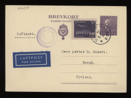 Sweden 1941 Göteborg Censored Air Mail Card To Finland__(10455) - Briefe U. Dokumente