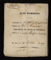 Switzerland 1849 Neuchatel Old Document__(10776) - Brieven En Documenten