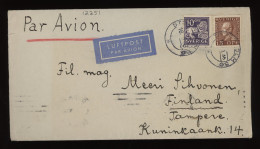 Sweden 1936 Stockholm Air Mail Cover To Finland__(12251) - Cartas & Documentos