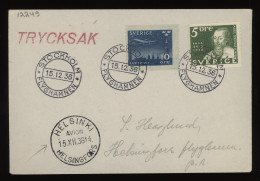 Sweden 1936 Stockholm Air Mail Cover To Finland__(12249) - Lettres & Documents