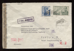 Spain 1944 Madrid Censored Air Mail Cover To Hamburg__(8896) - Briefe U. Dokumente