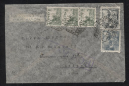 Spain 1940 Madrid Censored Air Mail Cover To Leipzig__(8946) - Storia Postale