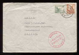 Spain 1938 Bilbao Censored Cover To Switzerland__(9121) - Covers & Documents