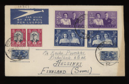 South Africa 1947 Air Mail Cover To Finland__(10351) - Luchtpost