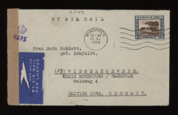 South West Africa 1948 Windhoek Censored Air Mail Cover To Germany__(9549) - Südwestafrika (1923-1990)