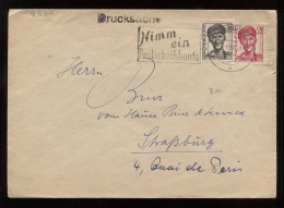 Saarpost 1950 Saarbrucken Slogan Cancellation Cover__(8580) - Blocs-feuillets