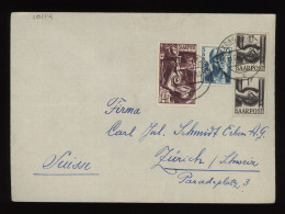 Saarpost 1948 Sulzbach Cover To Switzerland__(10114) - Hojas Y Bloques