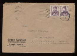 Saarpost 1948 Saarbrucken Eugen Schmidt Business Cover__(8758) - Blocks & Sheetlets