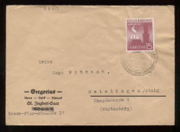 Saarland 1958 Special Cancellation Cover__(8850) - Brieven En Documenten