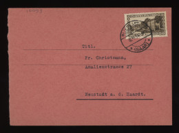 Saargebiet 1934 Blieskastel Card To Neustadt__(10093) - Covers & Documents