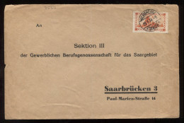 Saargebiet 1934 Gersheim Cover To Saarbrucken__(8569) - Covers & Documents