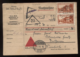 Saargebiet 1932 Saarbrucken Parcel Card__(8272) - Lettres & Documents