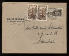 Saargebiet 1931 Völklingen Notariat Cover__(8596) - Brieven En Documenten