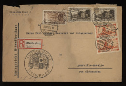 Saargebiet 1931 Ottweiler Registered Cover To France__(10838) - Storia Postale