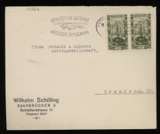 Saargebiet 1930's Saarbrucken Slogan Cancellation Cover To Dresden__(10822) - Lettres & Documents