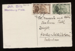 Saargebiet 1930 Postcard To Hartha __(8247) - Brieven En Documenten