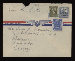 Venezuela 1940's Air Mail Cover To Finland__(10278) - Venezuela