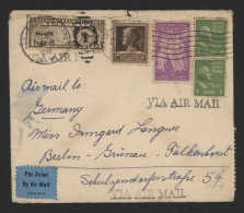 USA 1951 Franklin Square Censored Air Mail Cover To Germany__(10019) - 2c. 1941-1960 Brieven