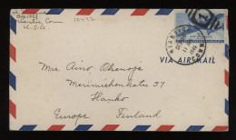 USA 1946 Niantic Censored Cover Finland__(10447) - Covers & Documents