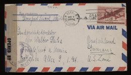 USA 1946 New York Censored Air Mail Cover To Germany__(9622) - 2c. 1941-1960 Lettres
