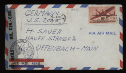 USA 1946 New York Censored Air Mail Cover To Germany__(9621) - 2c. 1941-1960 Lettres