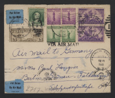 USA 1940 Franklin Square Censored Air Mail Cover To Germany__(10018) - 1c. 1918-1940 Lettres