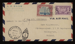 USA 1936 Denver Air Mail Cover To Finland__(12252) - 1c. 1918-1940 Lettres