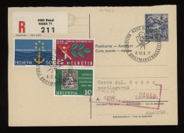 Switzerland 1971 Basel Registered Card To Austria__(10769) - Briefe U. Dokumente