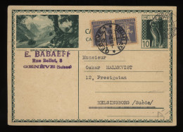 Switzerland 1931 Geneve Stationery Card To Sweden__(9930) - Entiers Postaux