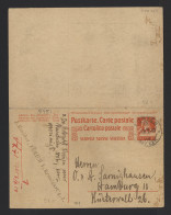 Switzerland 1922 Zurich Double Stationery Card To Hamburg__(9951) - Entiers Postaux
