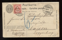 Switzerland 1906 Märstetten Stationery Card To Nassen__(8420) - Entiers Postaux