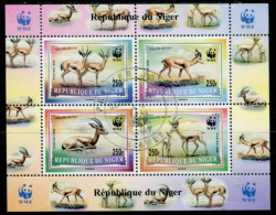 NIGER 1998 WWF: Gazelles Block Used. - Níger (1960-...)