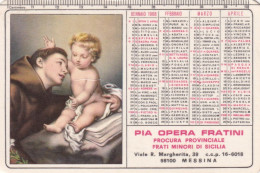 Calendarietto - Pia Opera Fratini - Procura Provinciale Di Sicilia - Messina - Anno 1968 - Petit Format : 1961-70