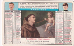 Calendarietto - Pia Opera Fratini Di S.antonio - Bologna - Anno 1968 - Tamaño Pequeño : 1961-70