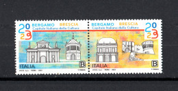 ITALIA :  Bergamo-Brescia Capitale Della Cultura 2023 Dittico  MNH**   27/03/2023 - 2021-...: Neufs